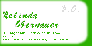 melinda obernauer business card